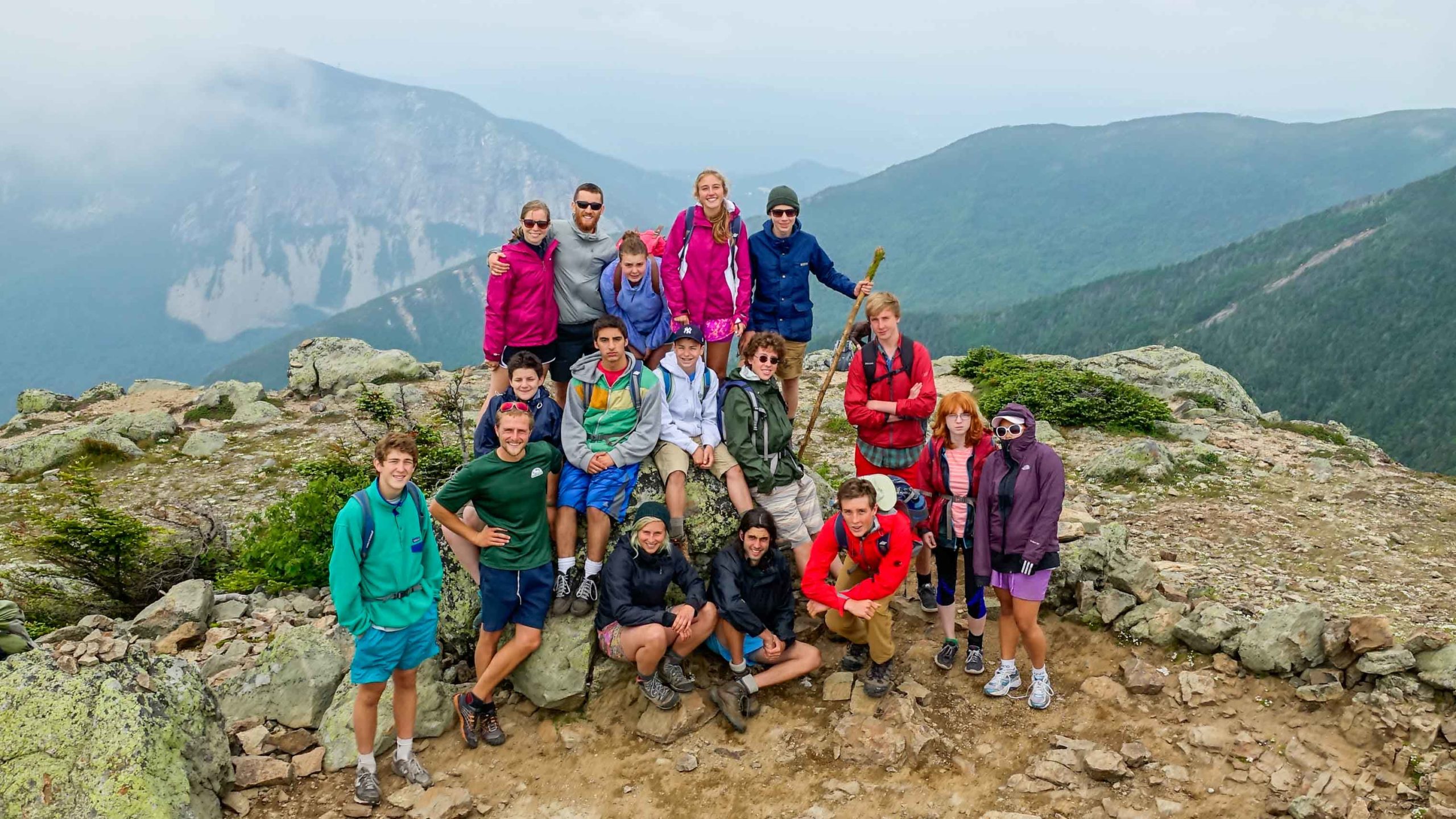 A group of campers on a hiking trip.