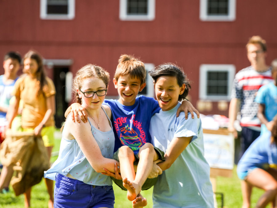 A group of campers having fun during an activity