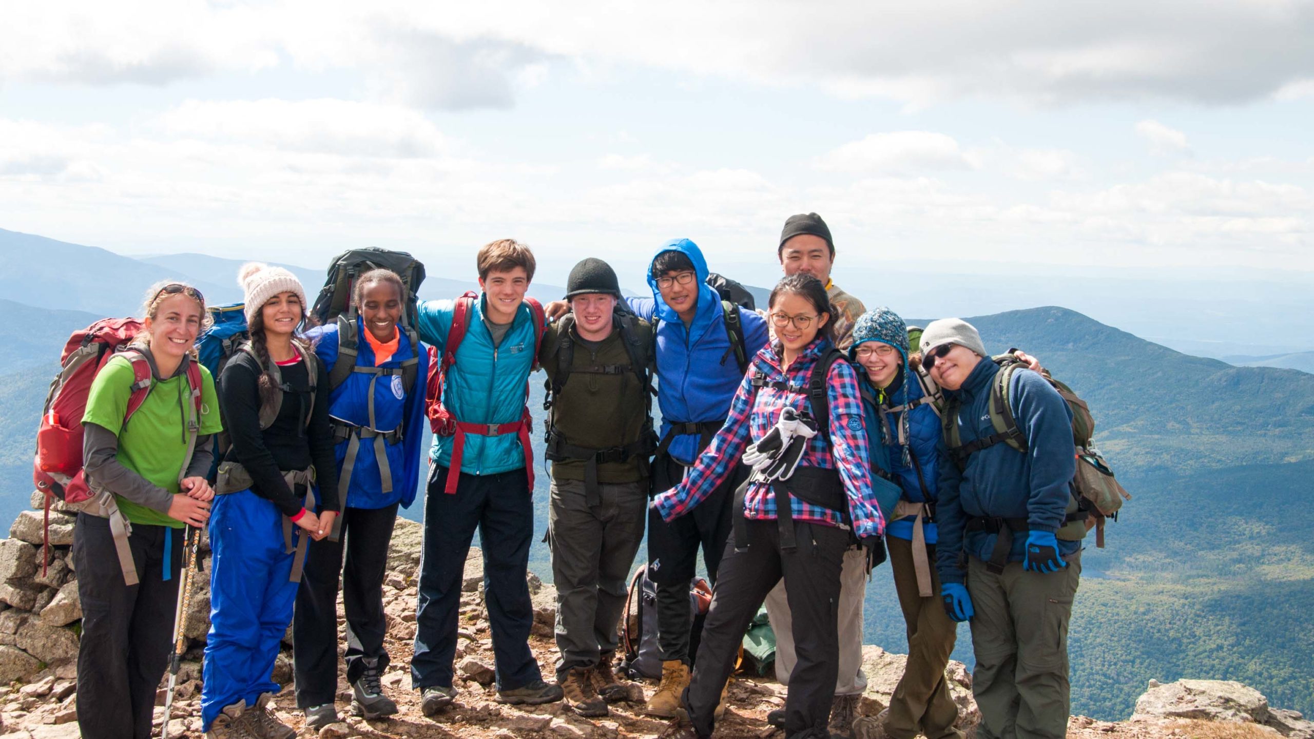 A group of campers on a hiking trip.