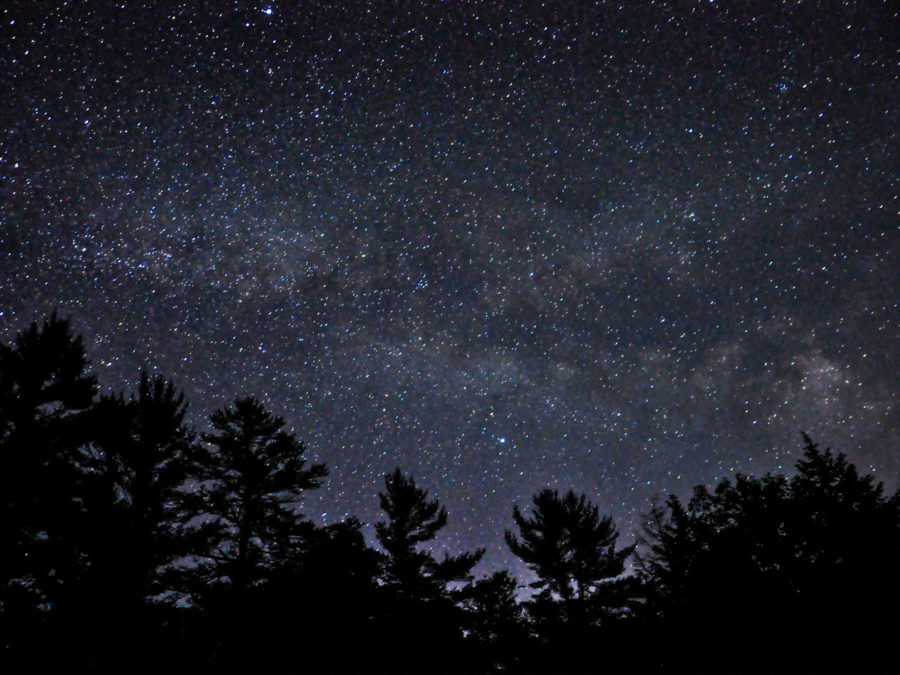 A view of the stars at night.